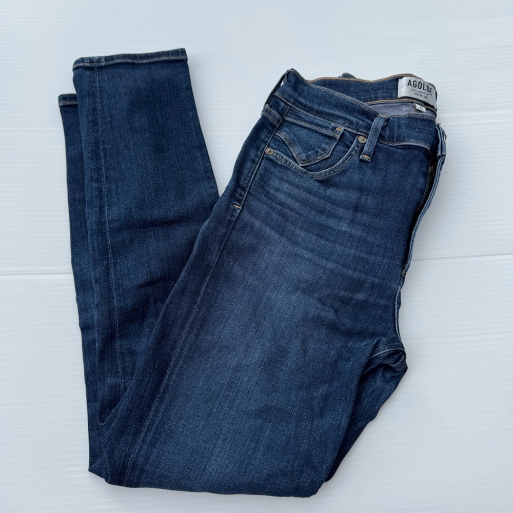 Agolde Sophie high rise skinny crop Deep Indigo Jeans